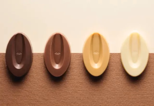 Chocolats noir, lait, blond et blanc Valrhona
