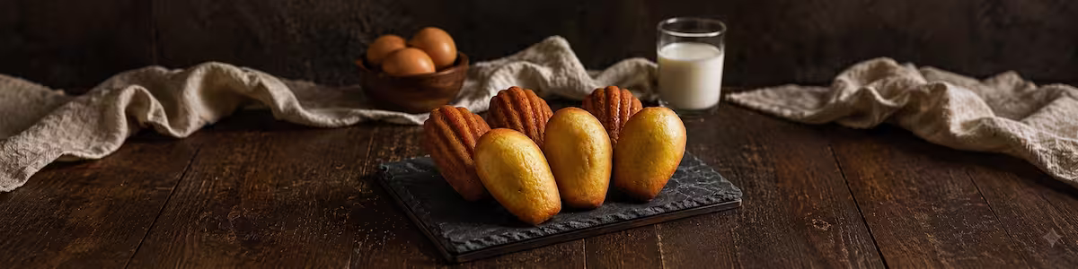 Golden Opaleia artisan madeleines with AOP butter